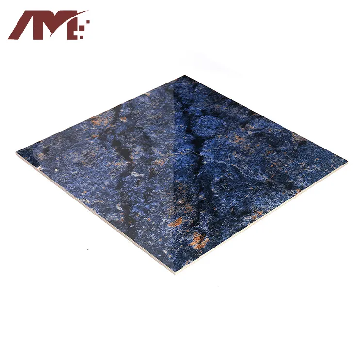 Marble-Look Blue Polished Porcelain Wall And Floor Tile 600x600mm/800x800mm/24x24