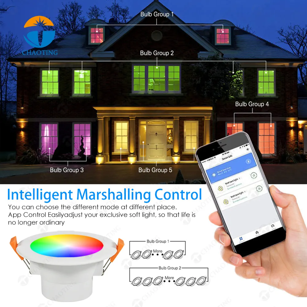 WiFi Dimmable Recessed LED Downlight 5-12W 2700-6000K