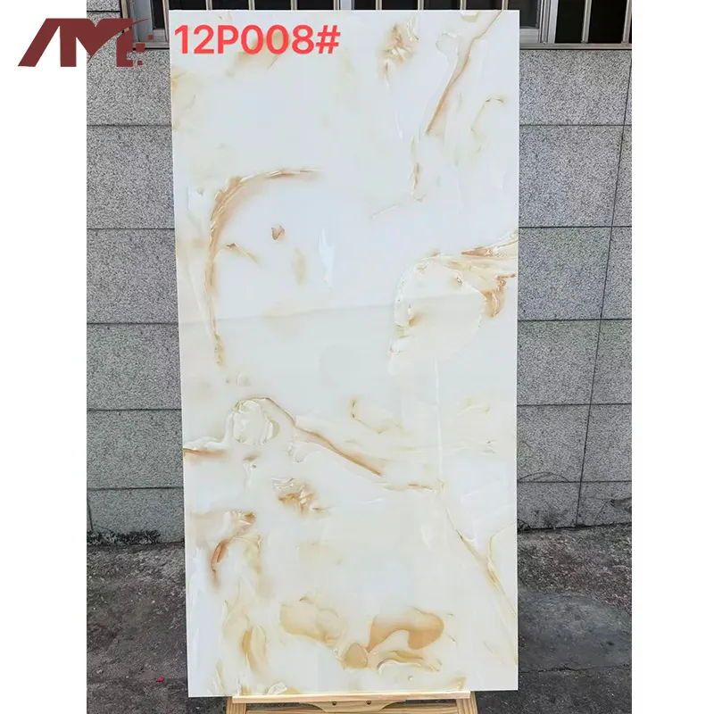 Marble-Look Polished Porcelain Wall And Floor Tile 600x1200mm