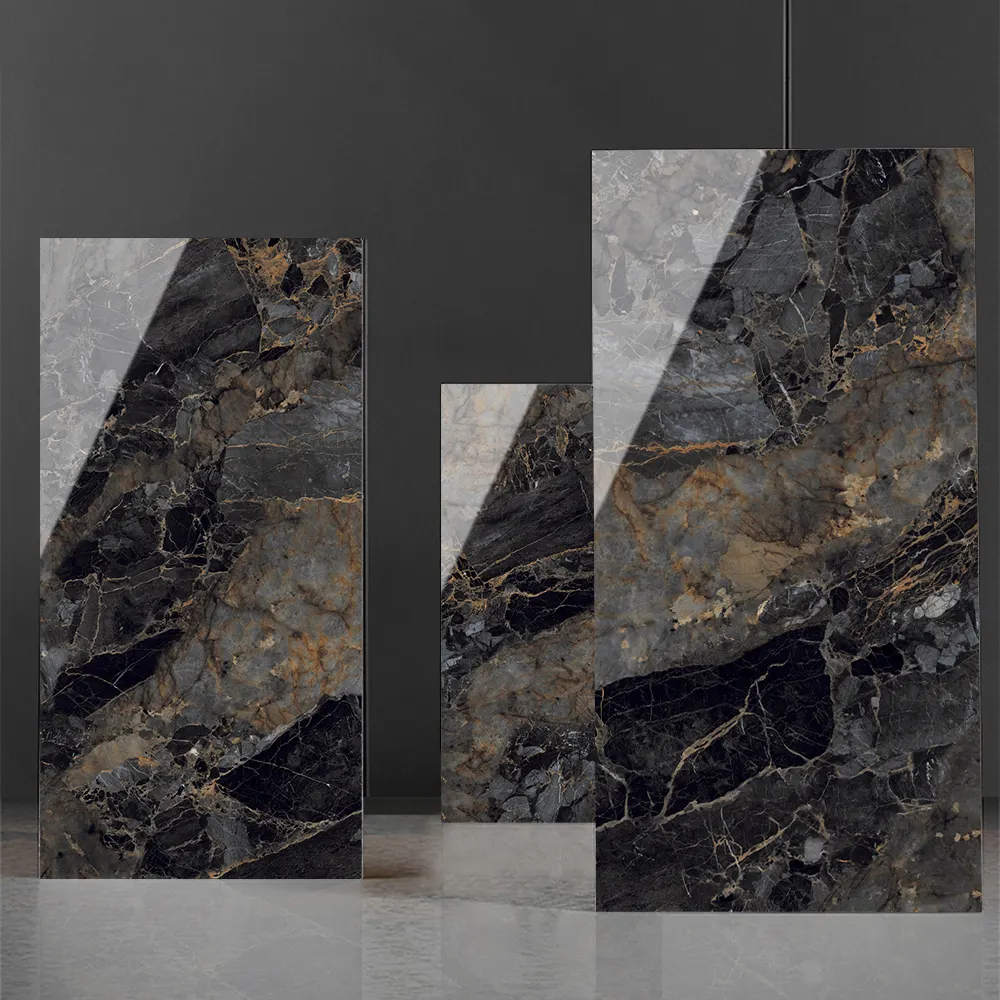Non-Slip Stone-Look Polished Porcelain Wall And Floor Tile 600x1200mm