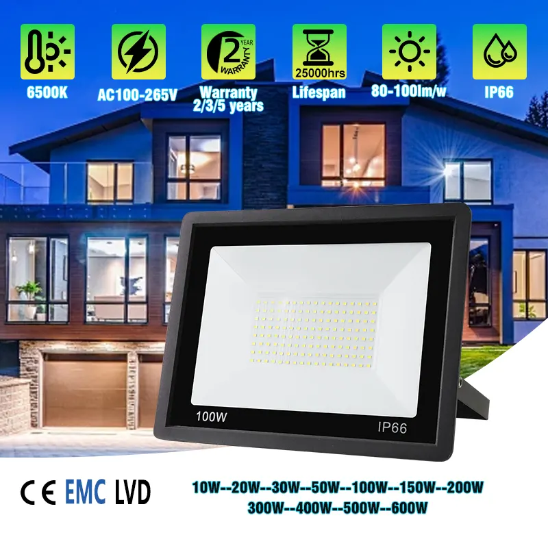 Aluminum LED Floodlight 10-200W IP66