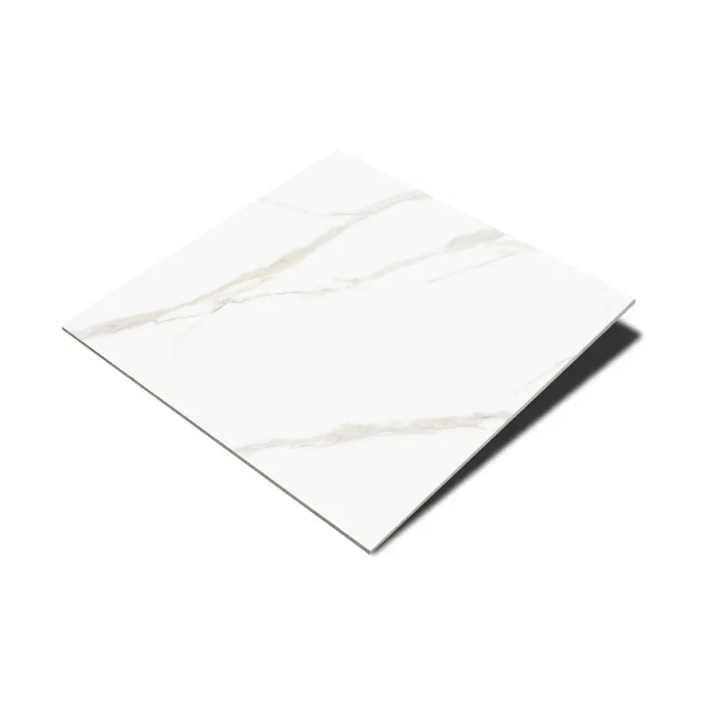 Glossy Stone-Look Porcelain Floor Tile 600x600mm