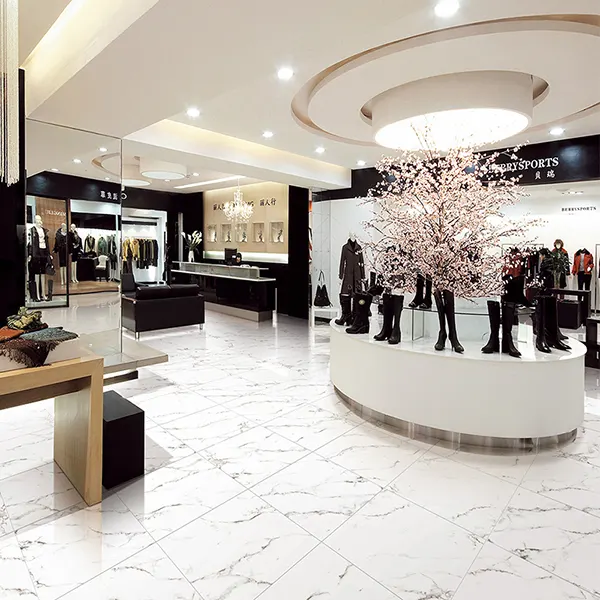 White Polished Porcelain Floor Tile 1000x1000mm