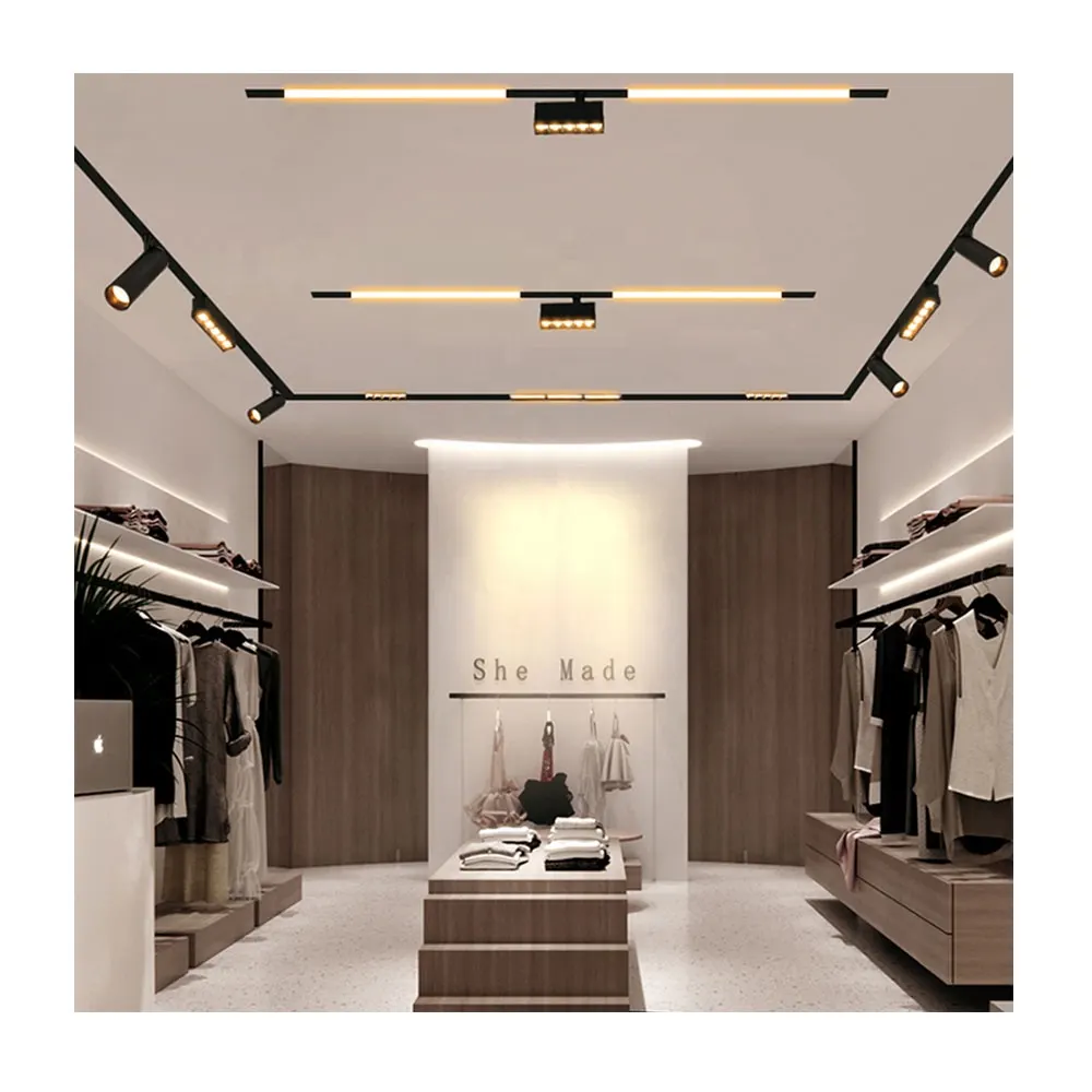 Smart Recessed Aluminum Magnetic Linear LED Track Light 7-27W 220V product sample