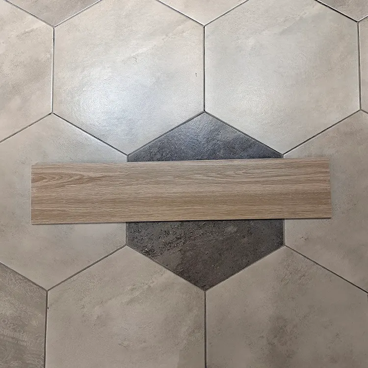 Non-Slip Wood-Look Ceramic Floor Tile 150x800mm