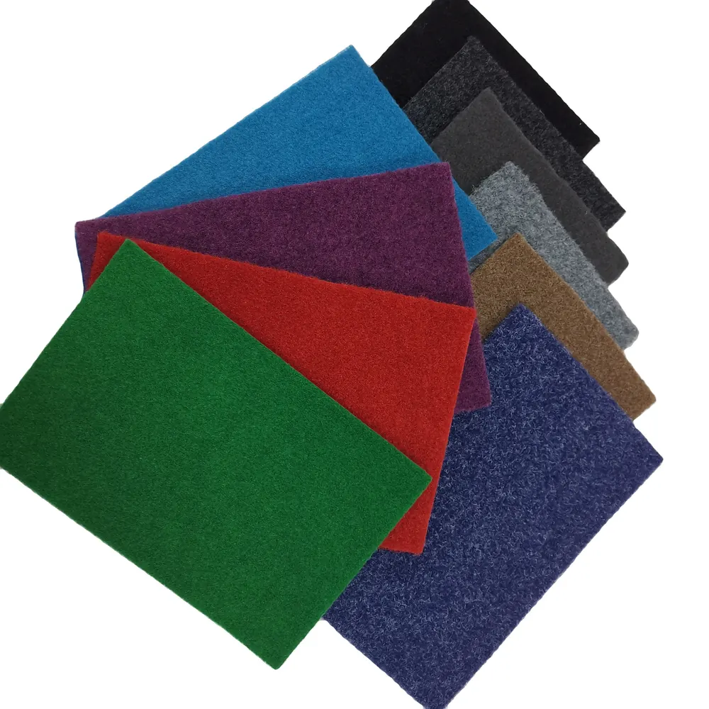 Velour Blue/Brown Polyester Carpet Roll With Latex Backing product sample