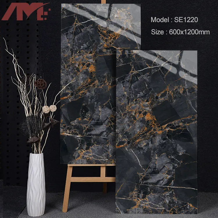 Marble-Look Glossy Porcelain Wall And Floor Tile 120x60