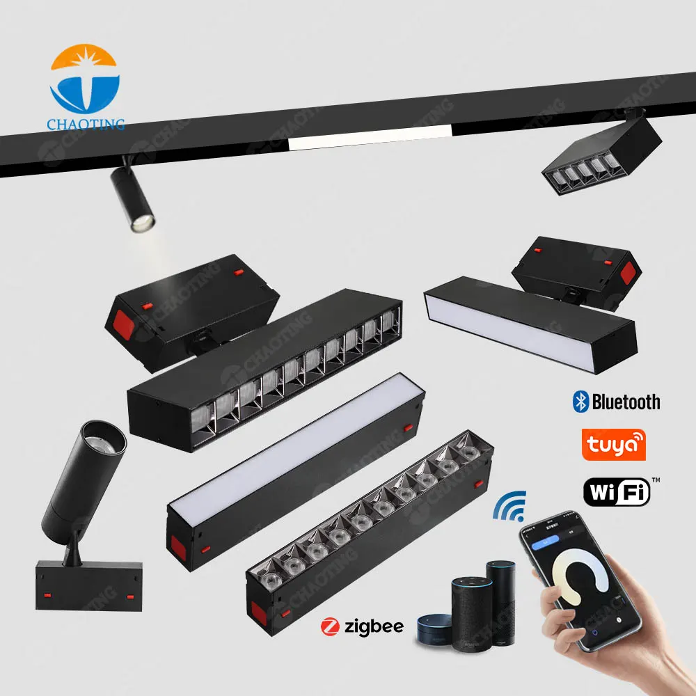 Smart Dimmable Aluminum Magnetic Lighting Track Rail 1-3m 4-Wire product sample