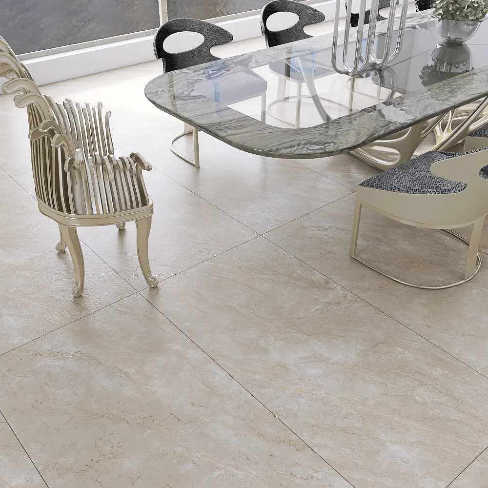 Marble-Look Polished Porcelain Wall And Floor Tile 750x1500mm