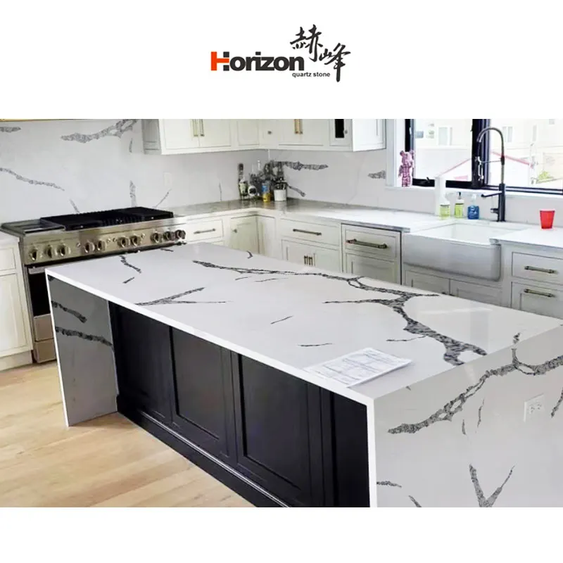 Calacatta White Engineered Quartz Slab 3200x1600mm