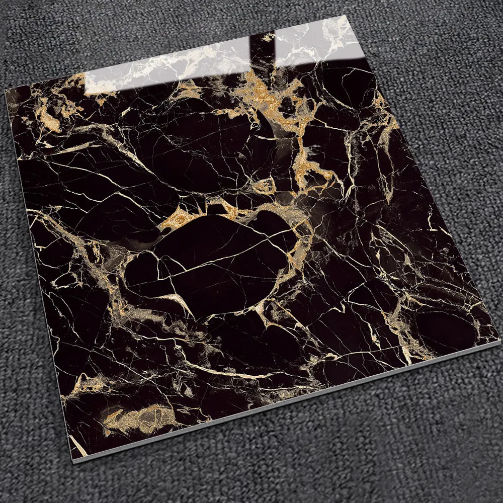 Non-Slip Stone-Look Gold Porcelain Floor Tile 600x600mm