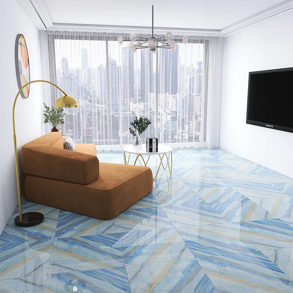 Marble-Look Polished Porcelain Wall And Floor Tile 600x600mm