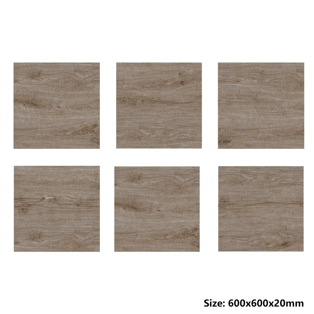 Non-Slip Stone-Look Matte Porcelain Outdoor Tile 600x600x20mm