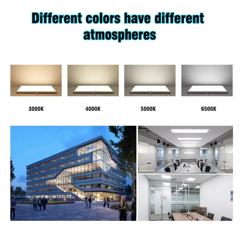 Recessed Square Aluminum LED Panel Light 595x595mm 50W 6500K