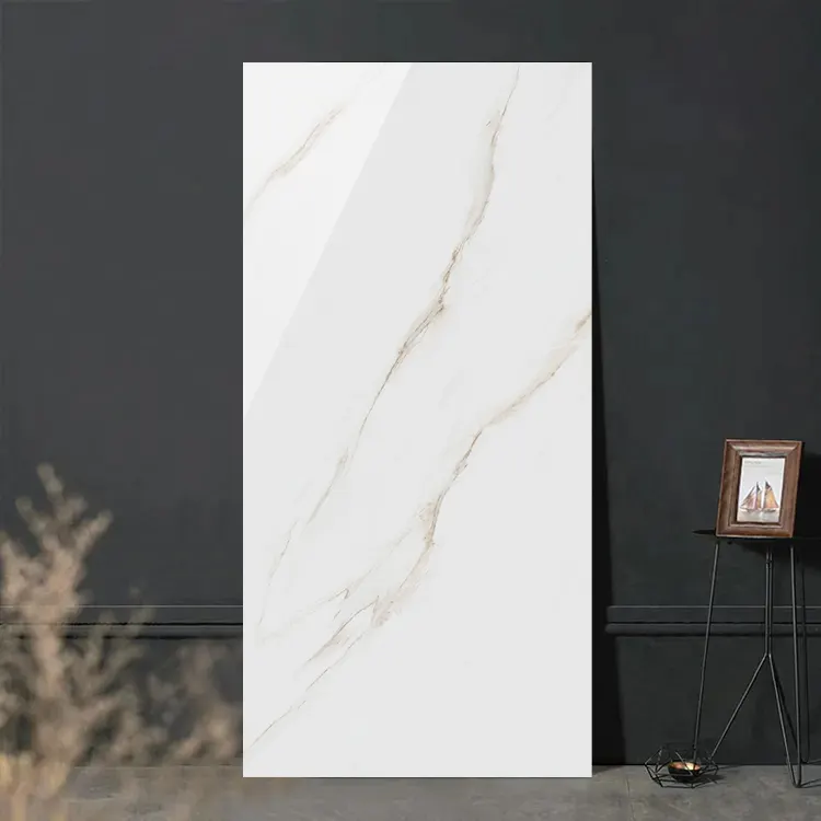 Marble-Look Polished Porcelain Floor Tile 600x1200mm