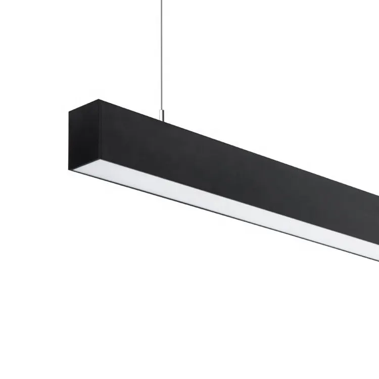 Anti-Glare Aluminum Linear LED Pendant Light 600x50x75mm Black/White 20-50W