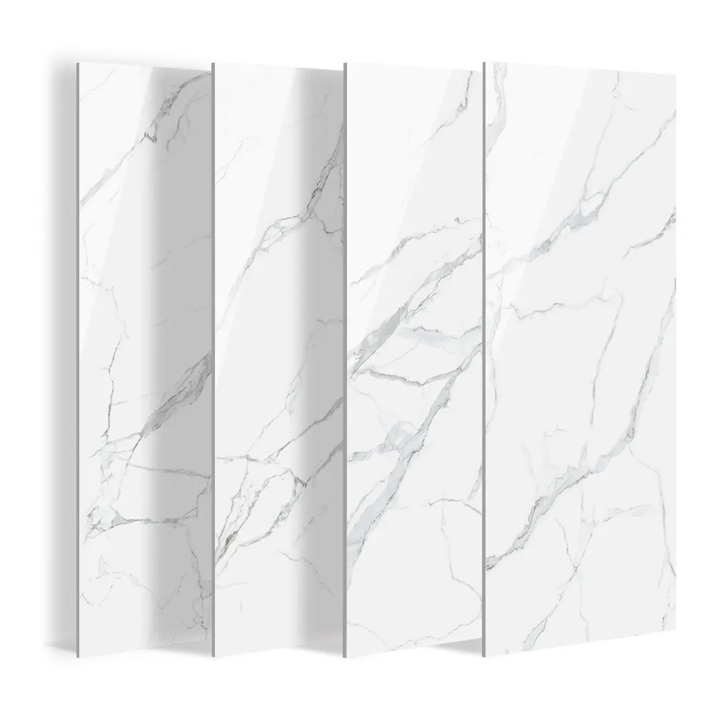 Calacatta White Polished Sintered Stone Slab 800x2600mm