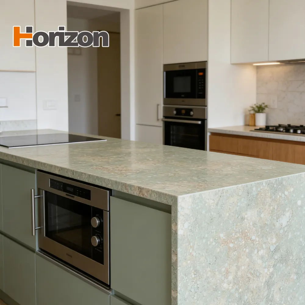 Green Engineered Quartz Slab 3200x1600mm