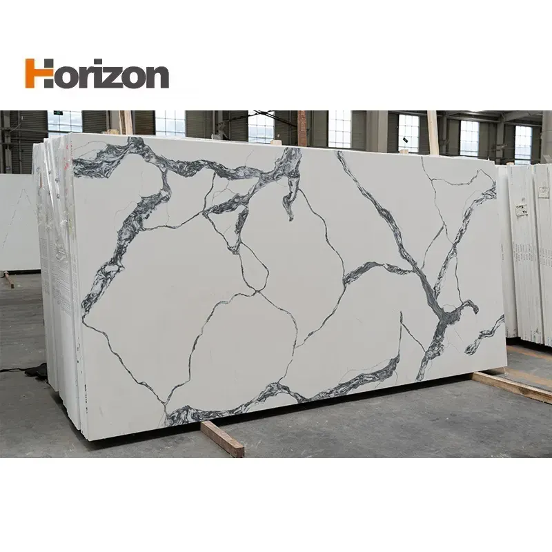 Calacatta White Engineered Quartz Slab 3200x1600mm
