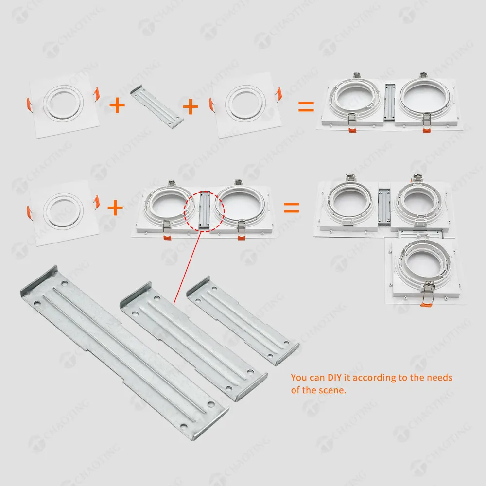 Recessed Plastic Downlight Housing MR16/AR111/GU10