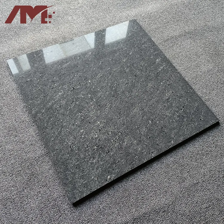 Granite-Look Gray Polished Porcelain Floor Tile 600x600mm