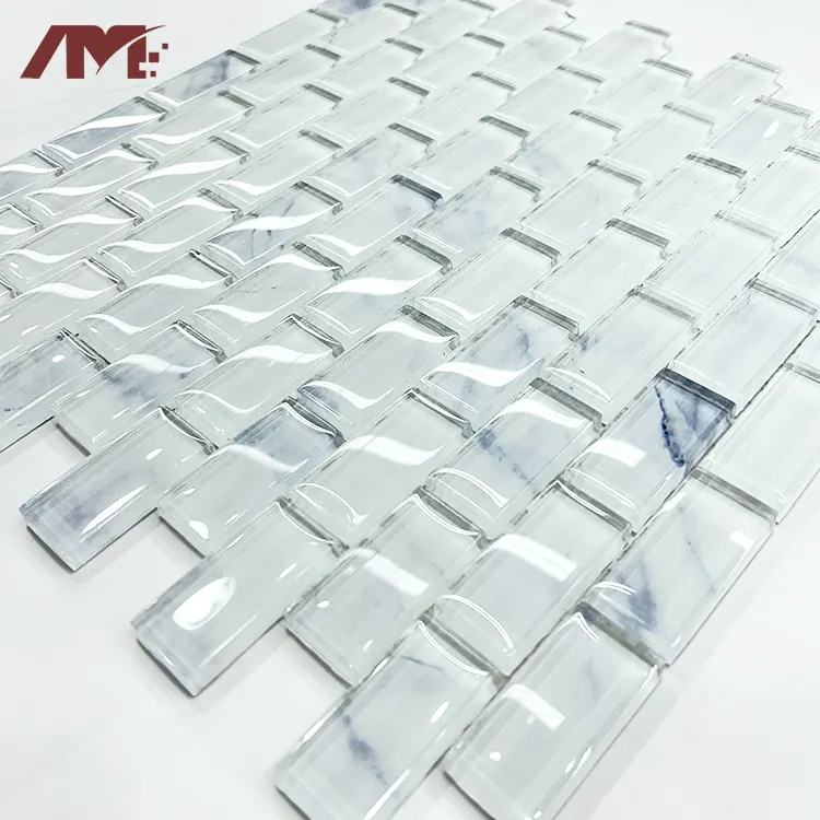 White Glass Mosaic Tile 320x297mm