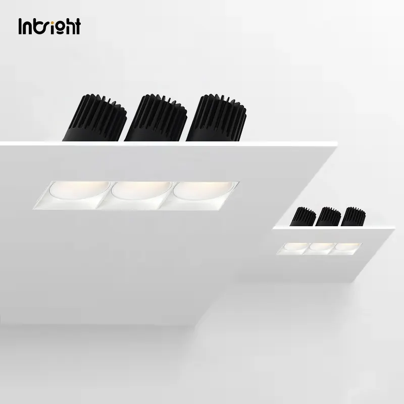 Adjustable Trimless Dimmable Recessed COB LED Downlight 10-28W product sample
