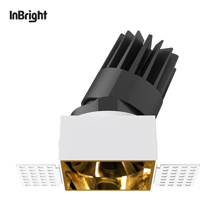 Anti-Glare Trimless Recessed Square COB LED Downlight 8-25W IP65