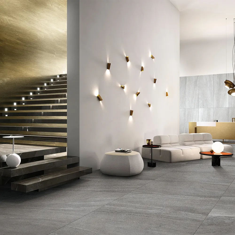 Non-Slip Stone-Look Porcelain Exterior Wall Tile 600x1200x18mm