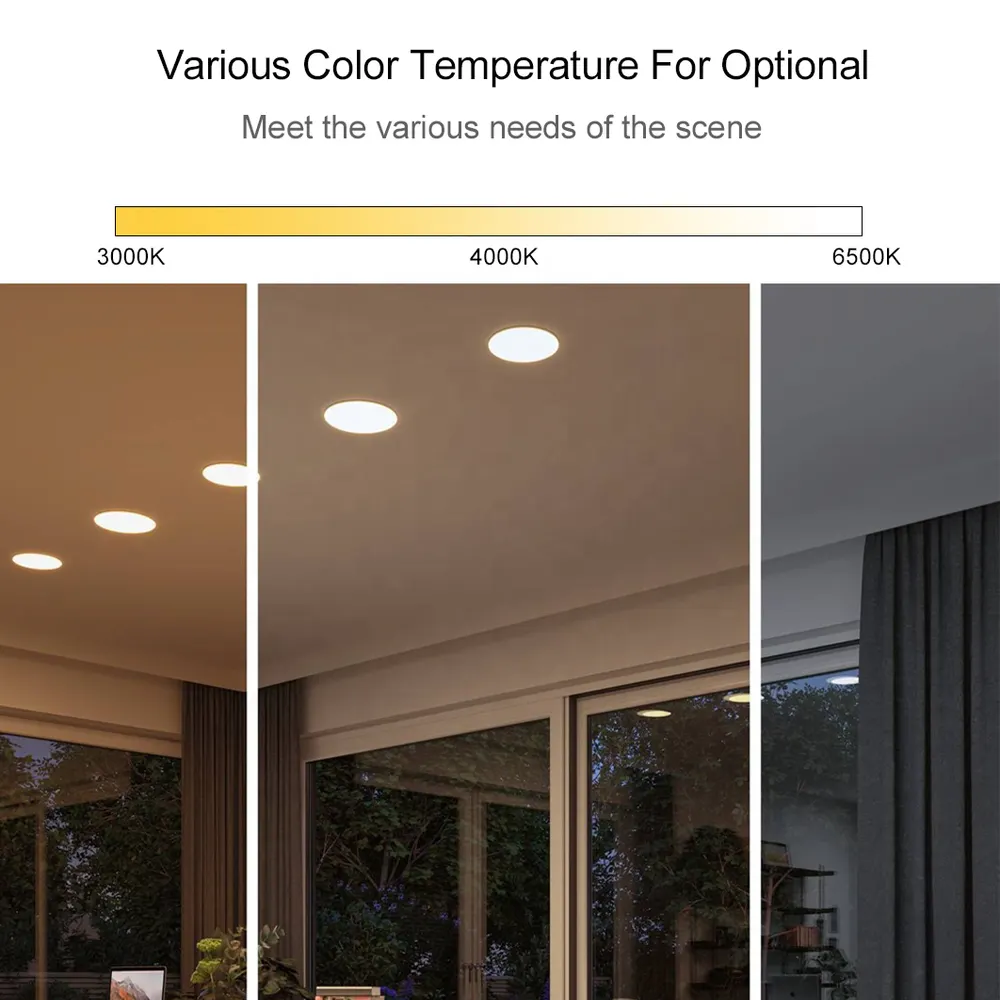 Smart Recessed Aluminum LED Downlight 12W 3in 55-95m