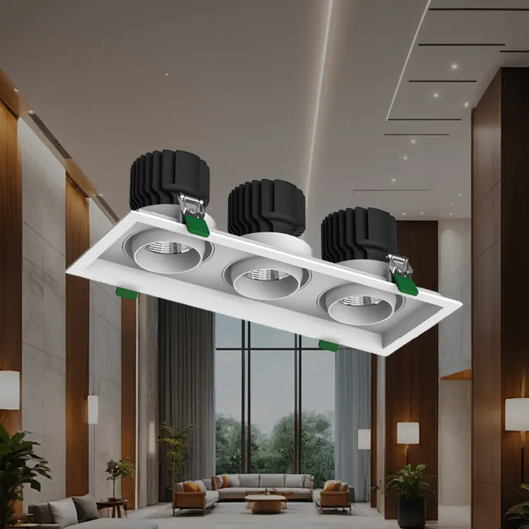 Adjustable Recessed Square LED Grille Spotlight 24-32W