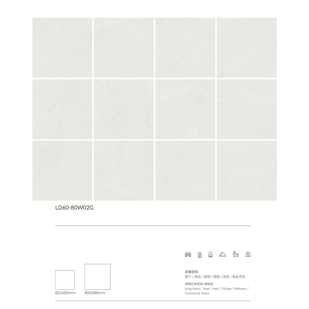 Non-Slip Stone-Look Porcelain Exterior Wall Tile 600x600/600x1200/750x1500mm