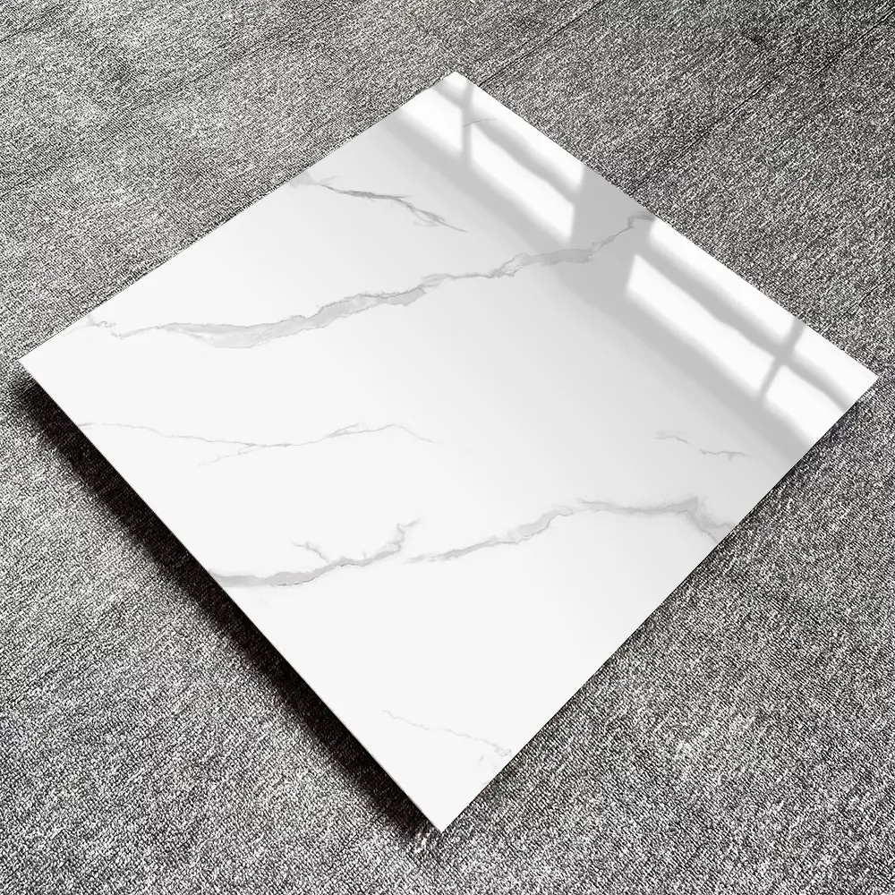 Marble-Look White Porcelain Wall And Floor Tile 600x600mm