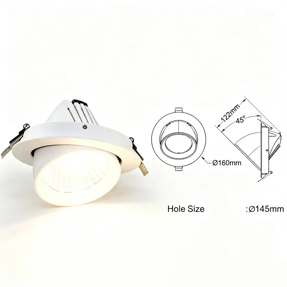 Adjustable Recessed Aluminum LED Downlight