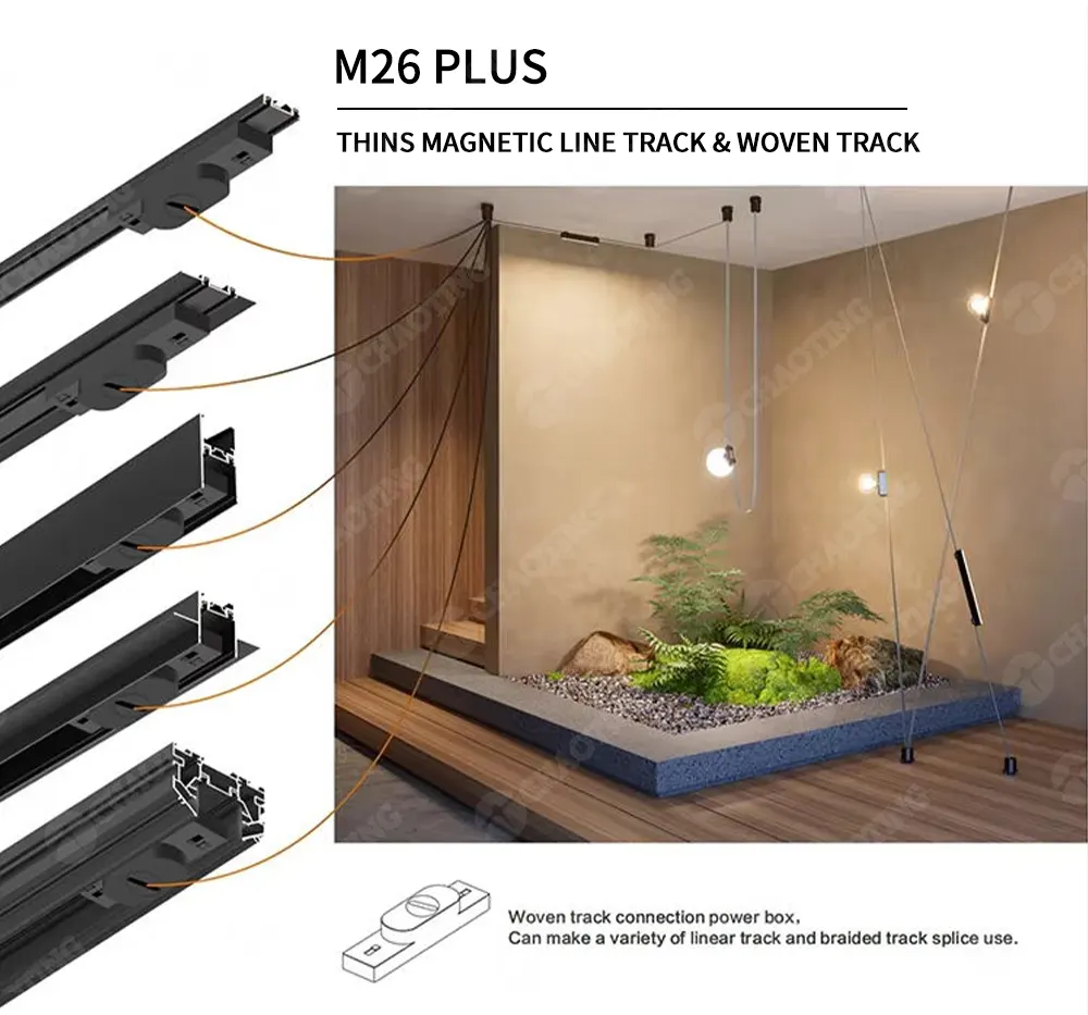 Adjustable Slim Surface-Mounted Magnetic COB LED Track Spotlight 48V