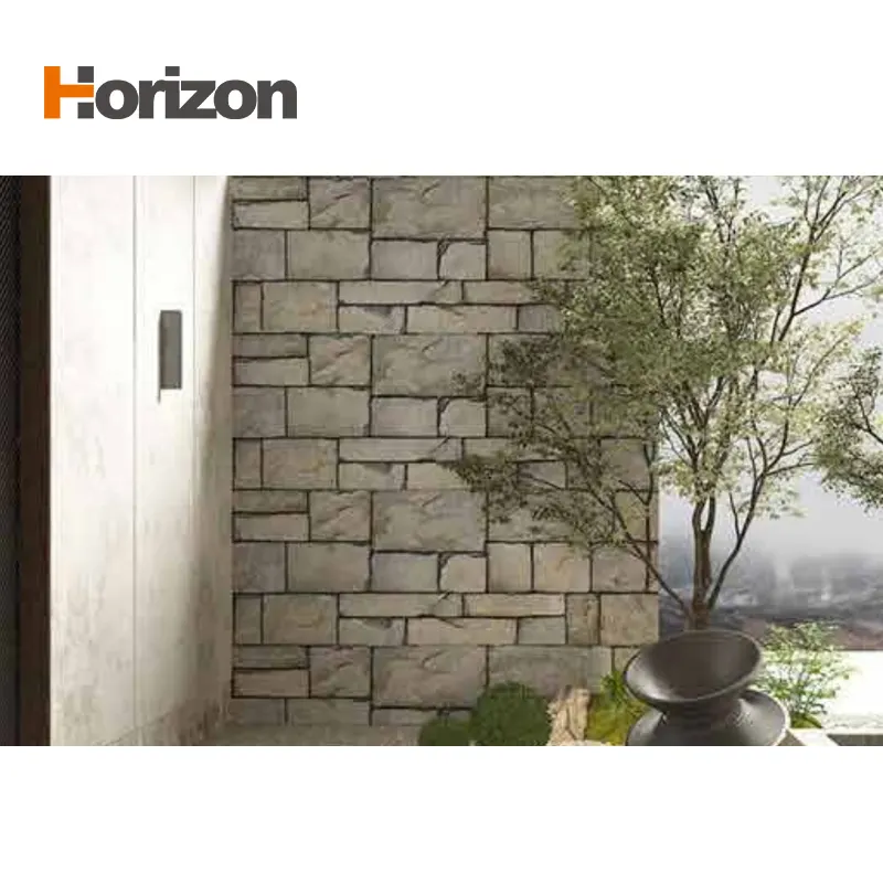 3D-Textured PU Stone-Look Wall Panel For Interior And Exterior Wall Cladding