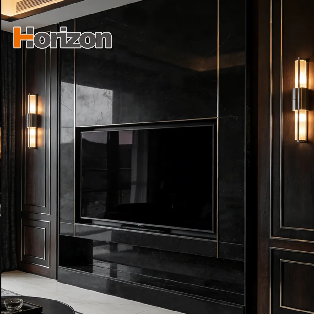 Black Sintered Stone Slab 1600x3200mm 2.5mm Thick