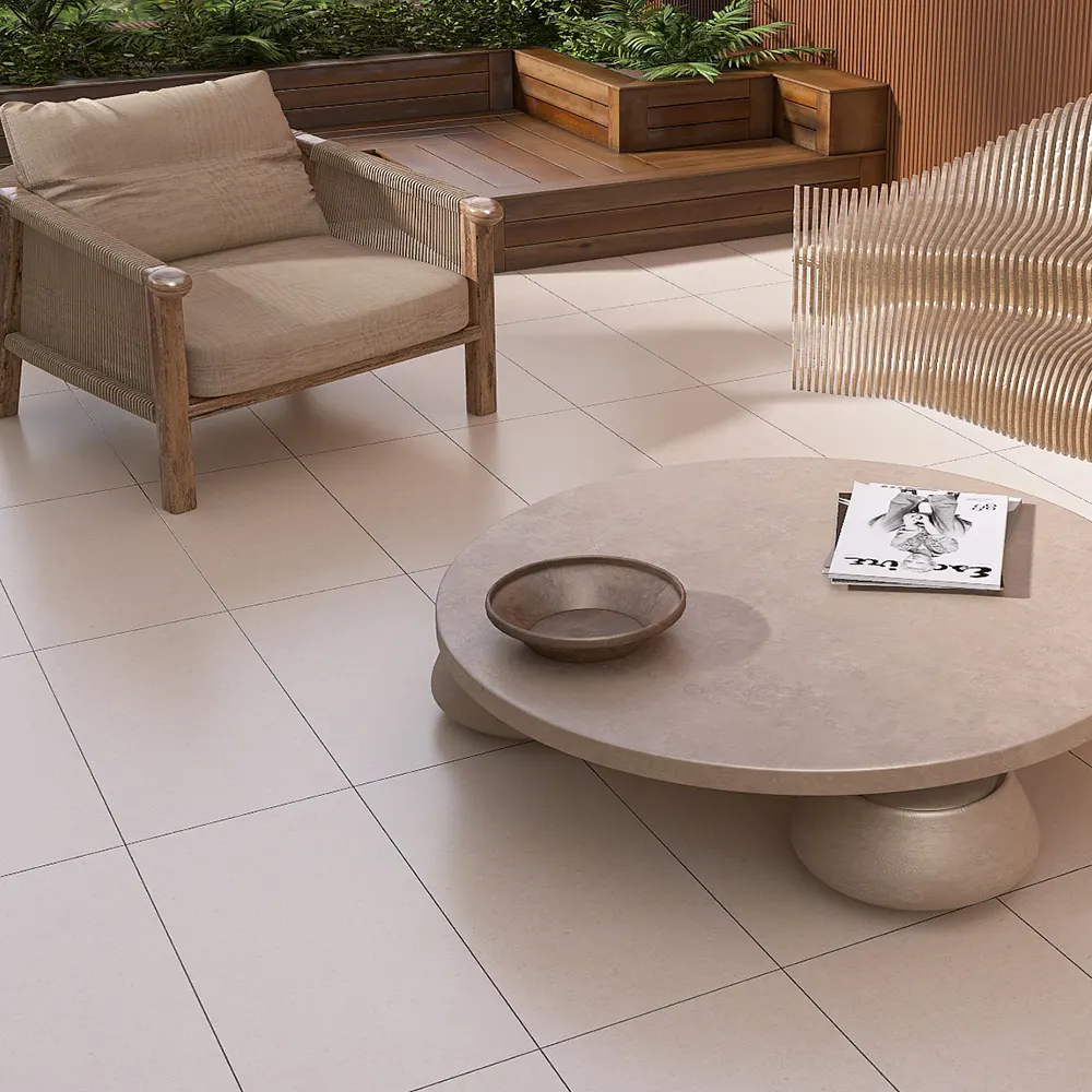 Non-Slip Stone-Look Porcelain Outdoor Tile 600x1200mm