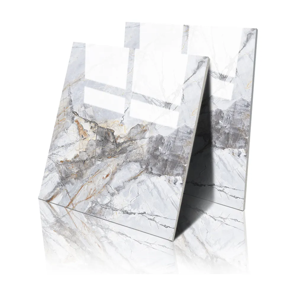 Carrara White Polished Porcelain Floor Tile 600x600mm product sample
