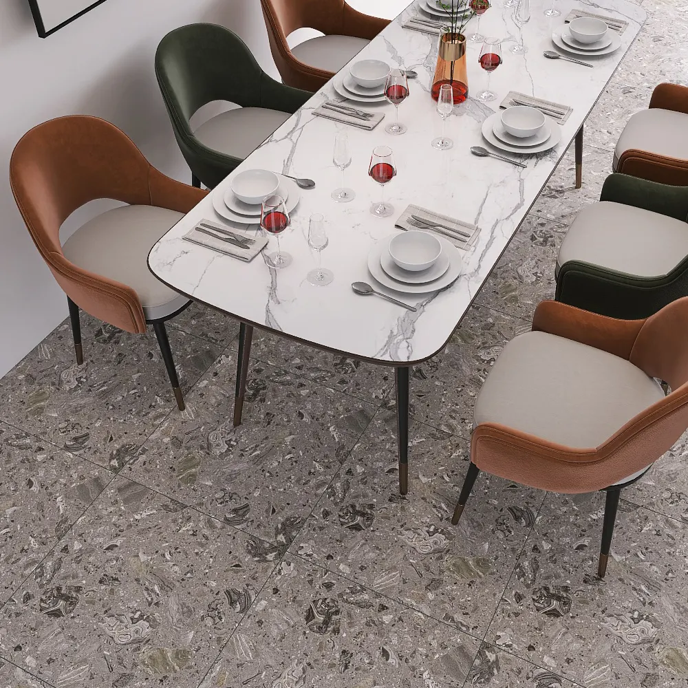 Non-Slip Terrazzo-Look Porcelain Outdoor Tile 600x600mm