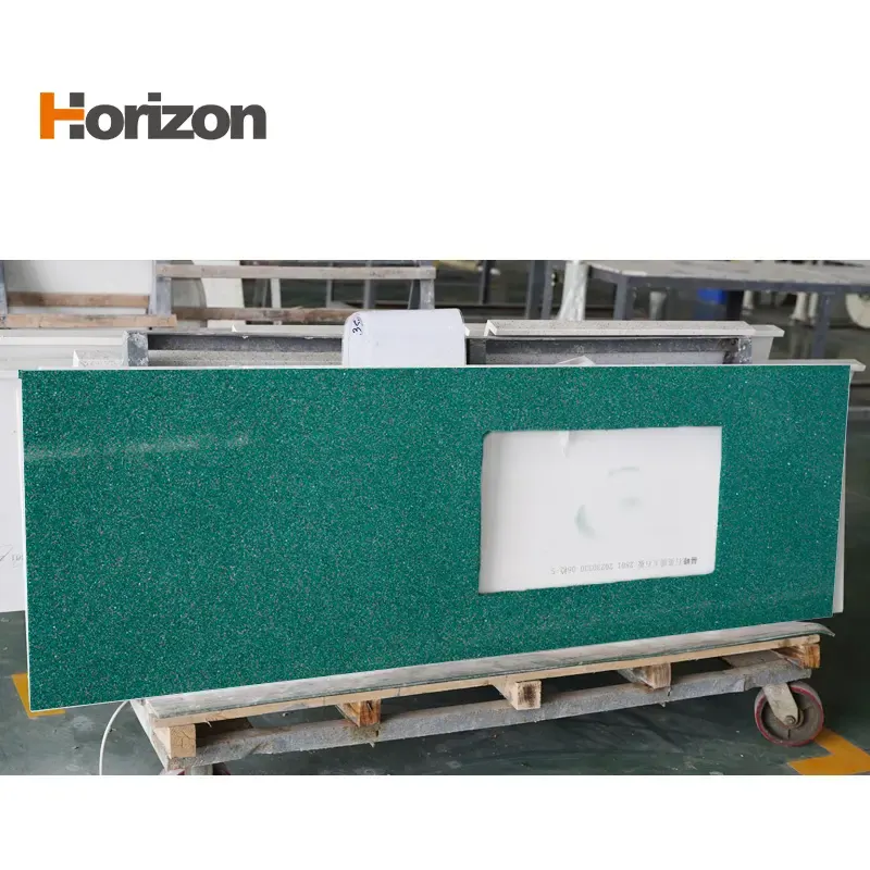 Green Engineered Quartz Slab 3200x1600mm