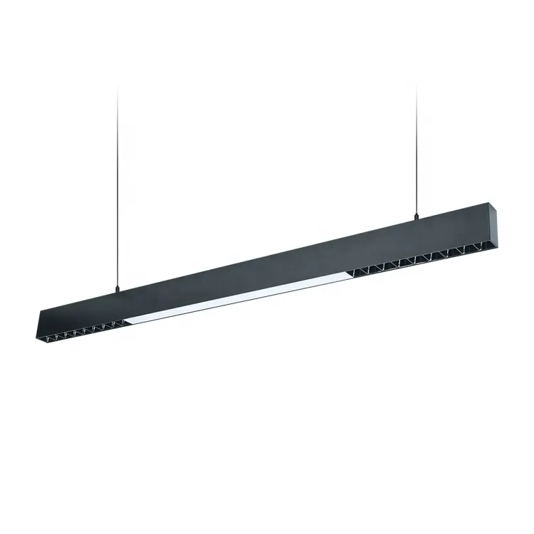 Anti-Glare Aluminum Linear LED Pendant Light 600x50x75mm Black/White 20-50W