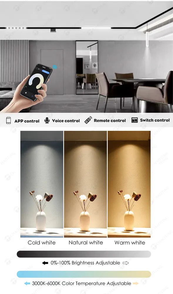 Tuya Smart Aluminum Magnetic LED Track Spotlight 6-18W 48V