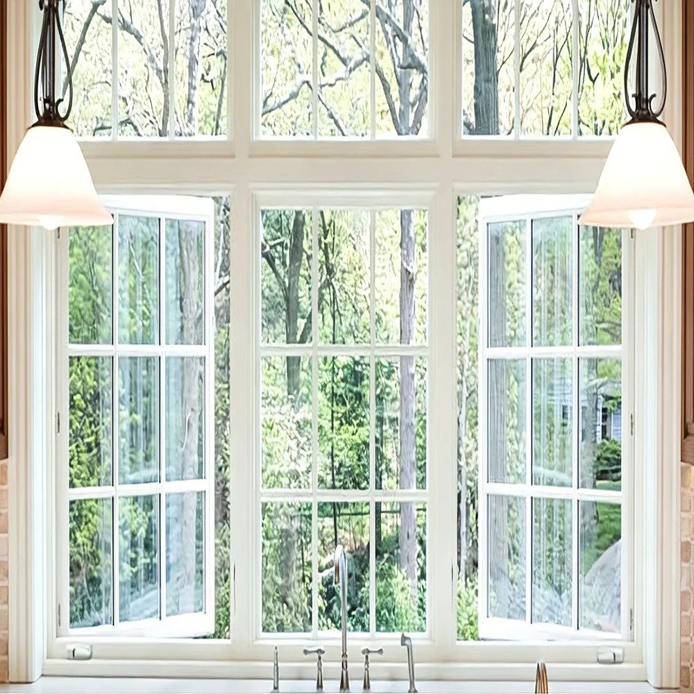 Aluminum Casement Window 5+12A+5mm with Double Tempered Glazing