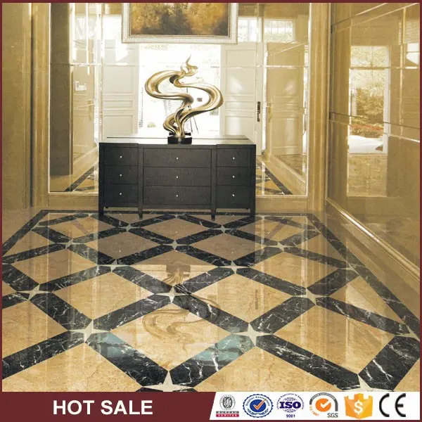 Marble-Look Polished Porcelain Floor Tile 600x600mm