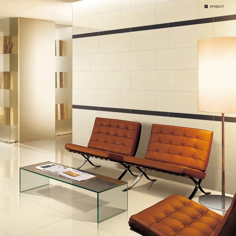 Non-Slip Polished Porcelain Floor Tile 600x600mm