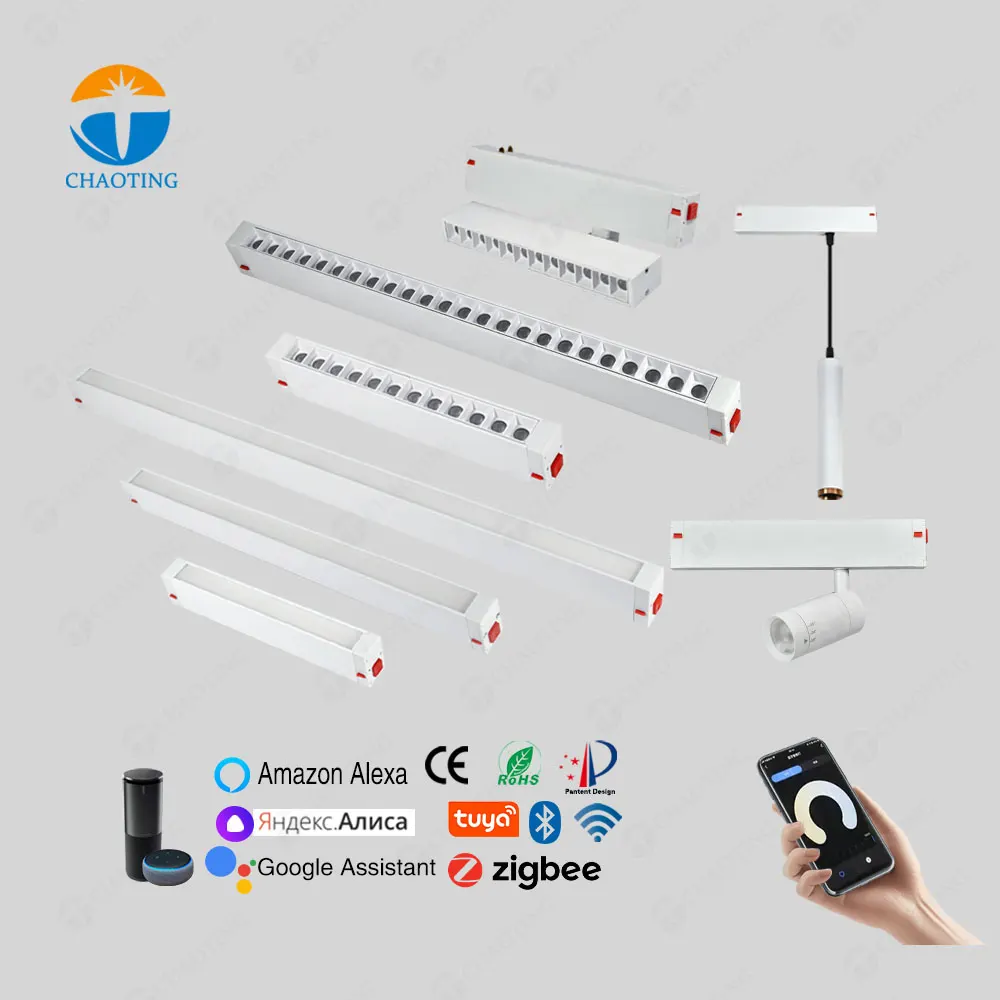 Smart Dimmable Recessed Magnetic LED Track Spotlight 7-27W