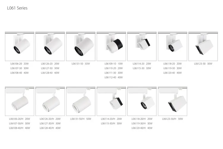Adjustable Dimmable Aluminum COB LED Track Spotlight 220V