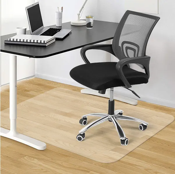 Transparent PVC Office Chair Mat For Hard Floors 90x120cm