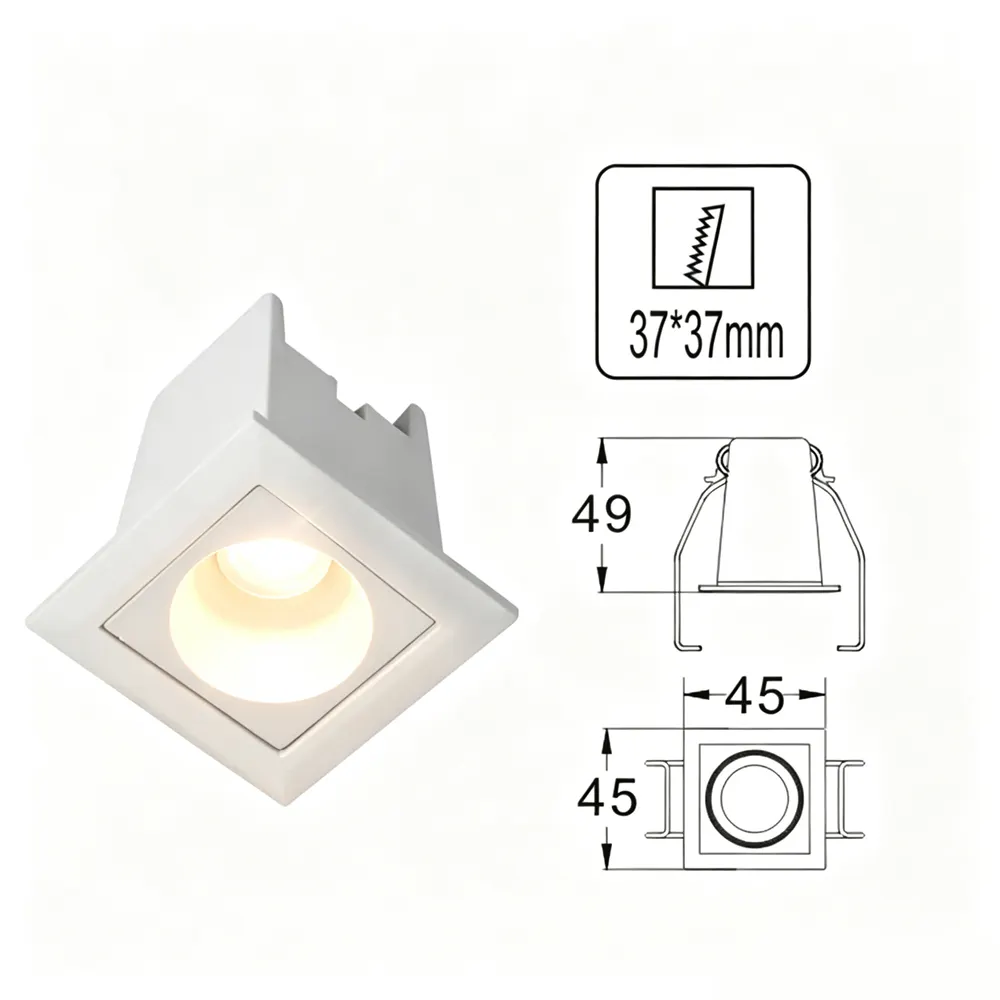 Square Aluminum LED Grille Spotlight